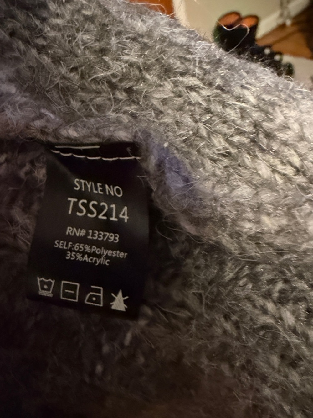 POL Distressed Long Open-Front Cardigan in Grey - Picture 3 of 5